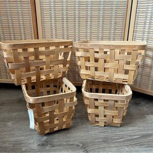 Set‎ of 4 Farmhouse woven baskets